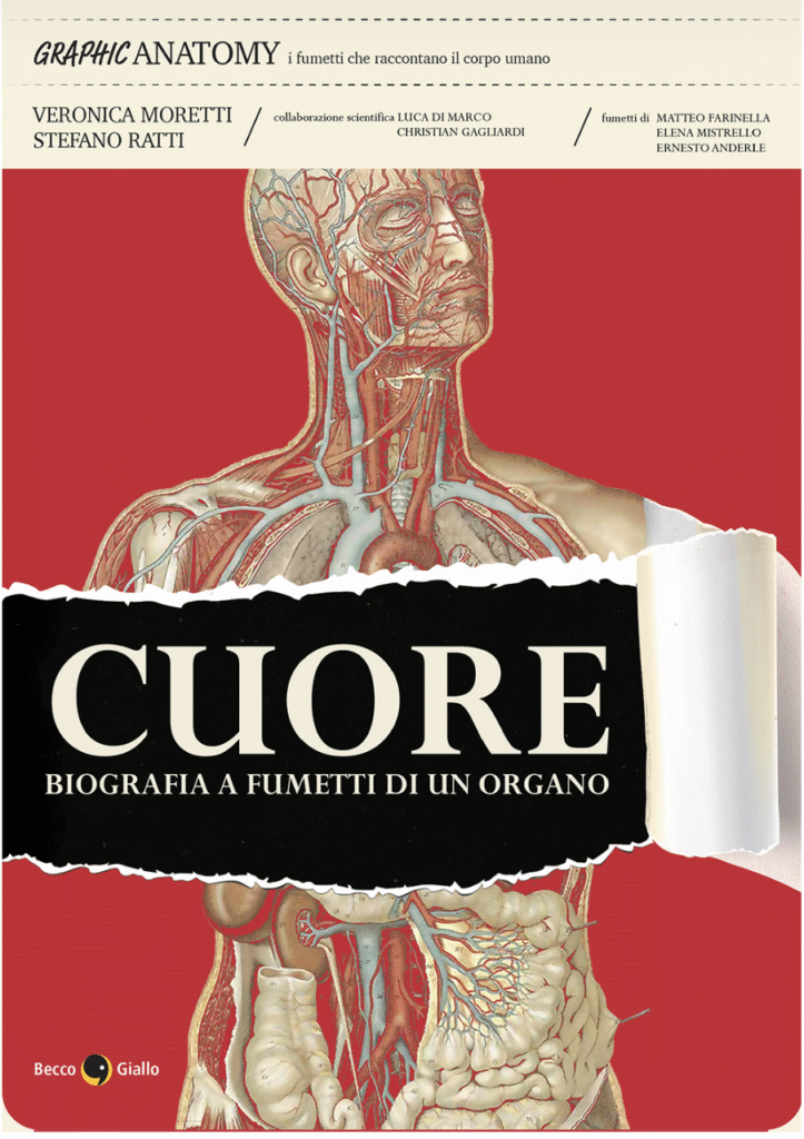 “Cuore-Biografia a fumetti di un organo”, AA. VV., Beccogiallo, 2025, 144 pag. a colori, brossura, €19,50
